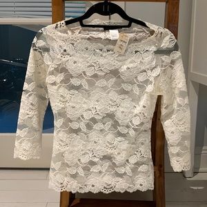 NWT Josie Natori Lace Top